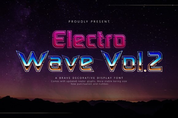 Electro Wave Vol.2: A Bold Display Font for Modern Web Design