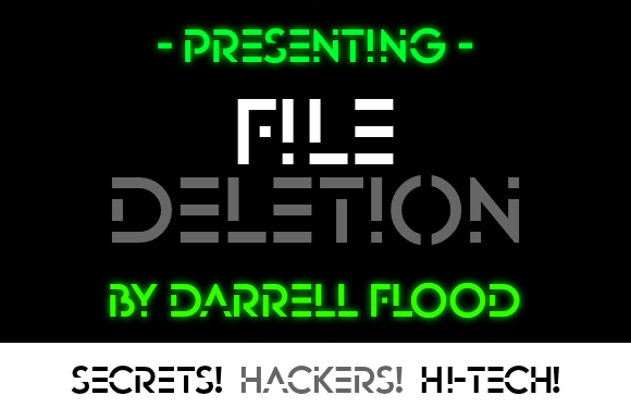 File Deletion Font for Futuristic Editorial Design
