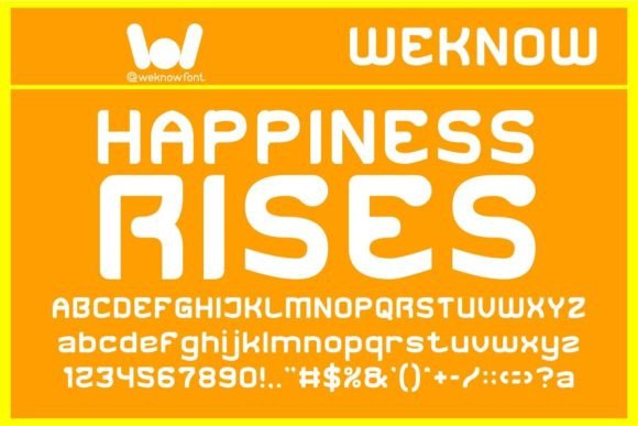 Happiness Rises: A Fancy Display Font for Makers