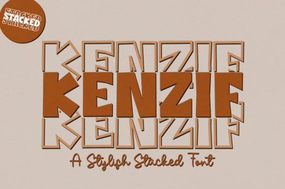 Kenzif: A Stacked Display Font for Modern Editorial Design