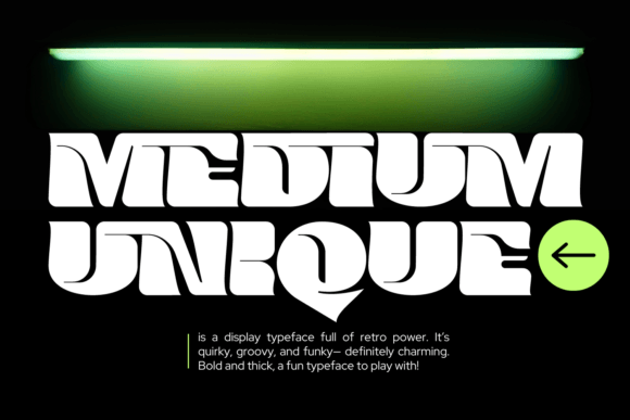 Medium Unique: A Retro Display Font for Makers