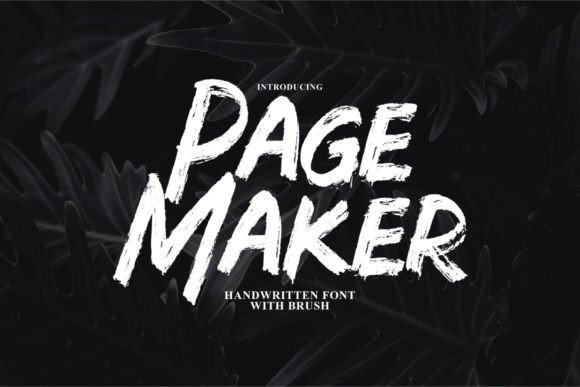 Page Maker: The Brush Display Font for Editorial Impact