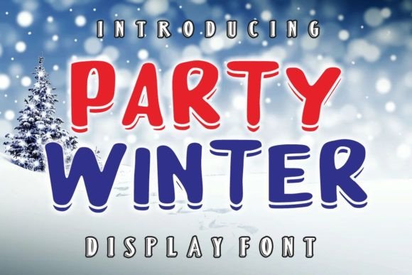 Party Winter Display Font for Holiday Crafts