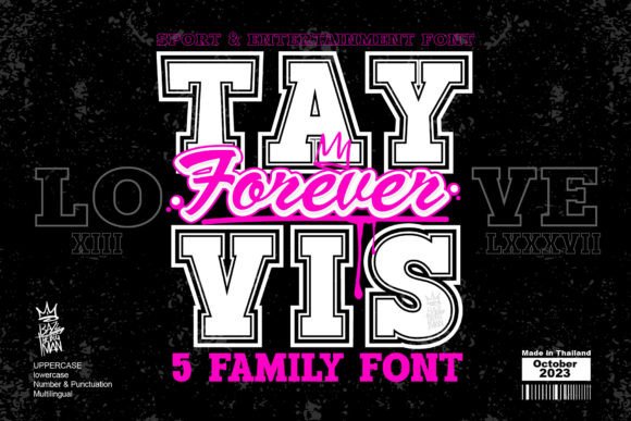 Tayvis Forever: The Sporty Display Font for Bold Brands