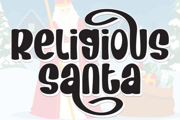 Using Religious Santa Font for Festive Web Headers